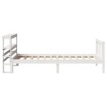 vidaXL Cadre de lit sans matelas blanc 90x200 cm bois de pin massif