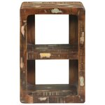 vidaXL Meuble TV avec étagère Multicolore Bois massif de récupération