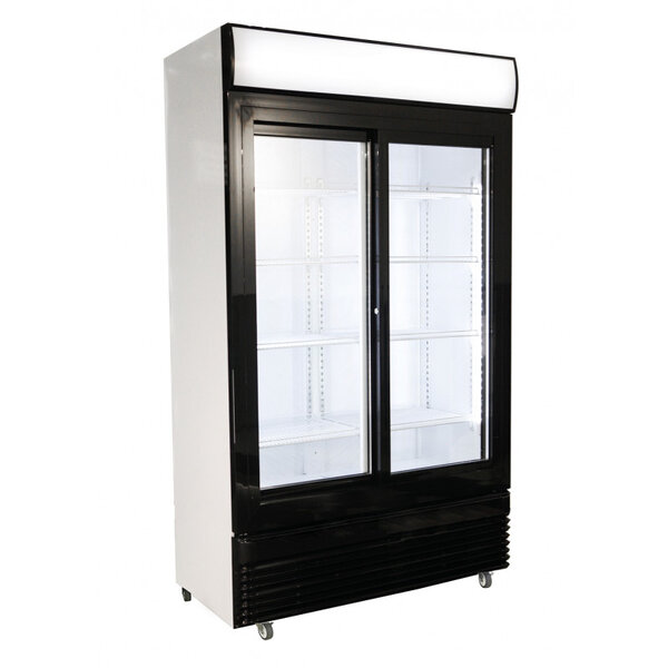 Armoire à boisson 2 portes vitrées coulissantes 750 l - combisteel - r290 - acier inoxydable2750vitrée 1120x610x1965mm