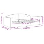 vidaXL Lit de repos bleu 100x200 cm velours