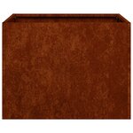 vidaXL Jardinière rouillé 40x40x30 cm acier inoxydable