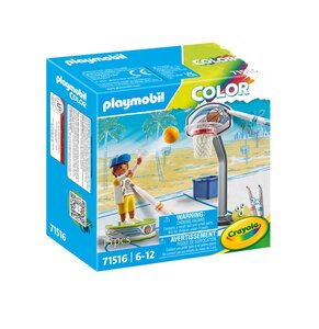 71516 Color - Joueur de basket avec panier