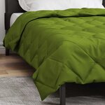vidaXL Duvet complet toute l'année Vert 220 x 140 cm Microfibre