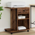 vidaXL Support d'imprimante avec tiroir Bois ancien 60 x 40 x 68 5 cm