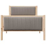 vidaXL Cadre de lit Marron et taupe 100 x 200 cm Bois massif en pin