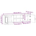 vidaXL Meuble TV Blanc 150 x 31 x 47 cm Bois d'ingénierie