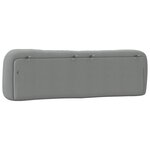 vidaXL Coussin de tête de lit gris clair 193 cm tissu