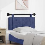 vidaXL Tête de lit suspendue Bleu police Velours