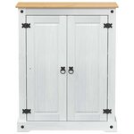 vidaXL Cabinet à chaussures Blanc 86 x 38 5 x 108 cm Pin massif