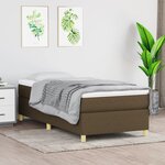 vidaXL Cadre de lit Marron foncé 80x200 cm Tissu