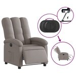 vidaXL Fauteuil inclinable électrique Taupe Tissu