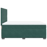 vidaXL Sommier à lattes de lit et matelas Vert foncé 140x190cm Velours
