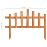 vidaXL Bordure de jardin 10 Pièces Bois de sapin 4 4 m