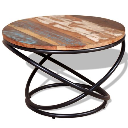 vidaXL Table basse Bois de récupération massif 60 x 60 x 40 cm