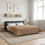 vidaXL Duvet d'hiver Taupe 200 x 220 cm Microfibre et polaire Teddy