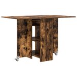 vidaXL Table à dîner 115 x 70 x 75 cm Bois d'ingénierie Chêne fumé