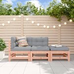 vidaXL Salon de jardin 3 Pièces avec coussins bois massif douglas