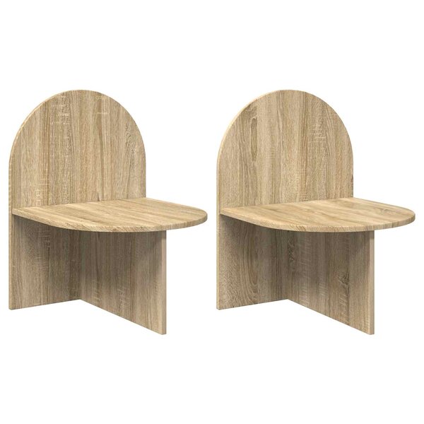 vidaXL Table de chevet 2 Pièces Chêne Sonoma 48 x 49 x 65 cm