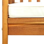 vidaXL Chaises à manger de jardin lot de 3 et coussins Bois d'acacia
