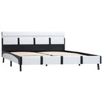vidaXL Cadre de lit avec LED sans matelas blanc 140x200 cm similicuir