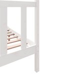 vidaXL Cadre de lit sans matelas blanc bois de pin massif