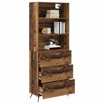 vidaXL Haut Armoire Bois Ancien 69 5 x 34 x 180 cm Bois d'ingénierie