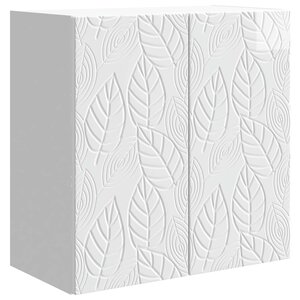 vidaXL Armoire Murale Blanc brillant 59 x 31 x 60 cm Bois d'ingénierie