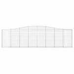 vidaXL Paniers à gabions arqués 2 Pièces 400x30x100/120 cm Fer galvanisé