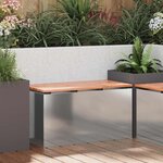 vidaXL Banc de jardin Argent 80 x 40 x 43 cm Acier galvanisé