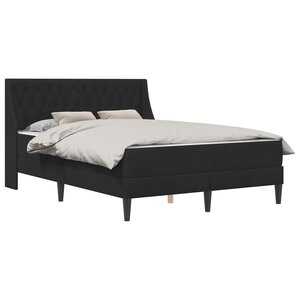 vidaXL Cadre de lit avec matelas Noir 160 x 200 cm Velours