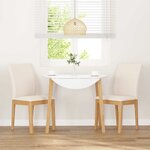 vidaXL Chaises à manger coussins 2 Pièces bois massif caoutchouc