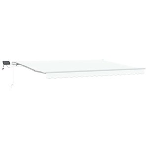 vidaXL Auvent Rétractable avec Blanc 450 ×300 cm tissu