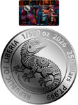 Monnaie ALEBRIJE LAGARTO 1/500 Oz Platine 25$ Liberia 2026 (PRÉCOMMANDE)