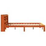vidaXL Cadre de lit sans matelas cire marron 135x190cm bois pin massif