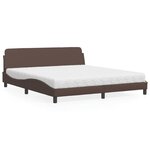 vidaXL Lit avec matelas marron 180x200 cm similicuir