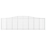 vidaXL Paniers à gabions arqués 7 Pièces 400x30x100/120 cm Fer galvanisé