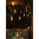 Luxform Guirlande lumineuse à LED solaire de jardin Corfu Transparent