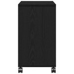 Table d'appoint vidaXL sur roulettes Noir Chêne 50x30x55 cm Bois d'ingénierie