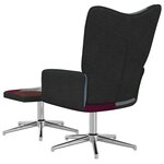 vidaXL Chaise de relaxation avec tabouret Patchwork Tissu