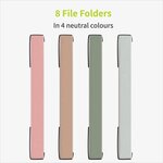 ACROPAQ 8 Chemises Plastiques A4 avec Elastique - Lot de 8 - Couleurs Pastel - Élastique - 250 pages- Dos de 3 cm- PP