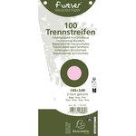 Paquet 100 Fiches Intercalaires Trapézoïdales Unies Perforées Forever - 105x240mm - Rose - X 6 - Exacompta