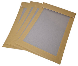 Lot de 100 pochettes dos carton (enveloppes) c4 229 x 324 kraft 120 gr