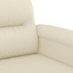 vidaXL Ensemble de canapés 2 Pièces avec coussins Crème Similicuir