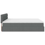 VidaXL Cadre de lit ottoman avec matelas gris foncé 160x200cm tissu