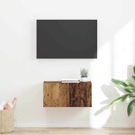 vidaXL Meuble TV mural Bois Ancien 60 x 31 x 29.5 cm Bois d'ingénierie
