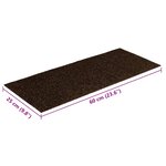 vidaXL Tapis d'escalier autocollants 15 pièces 60 x 25 cm Marron Rectangulaire