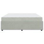 vidaXL Cadre de lit avec matelas Gris clair 200 x 200 cm tissu