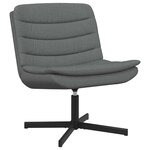 vidaXL Chaise pivotante Gris foncé 63 x 75 x 76 cm tissu