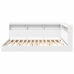 vidaXL Lit Bibliothèque Blanc 160 x 200 cm Bois d'ingénierie