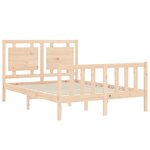 vidaXL Cadre de lit avec tête de lit 140x200 cm bois massif